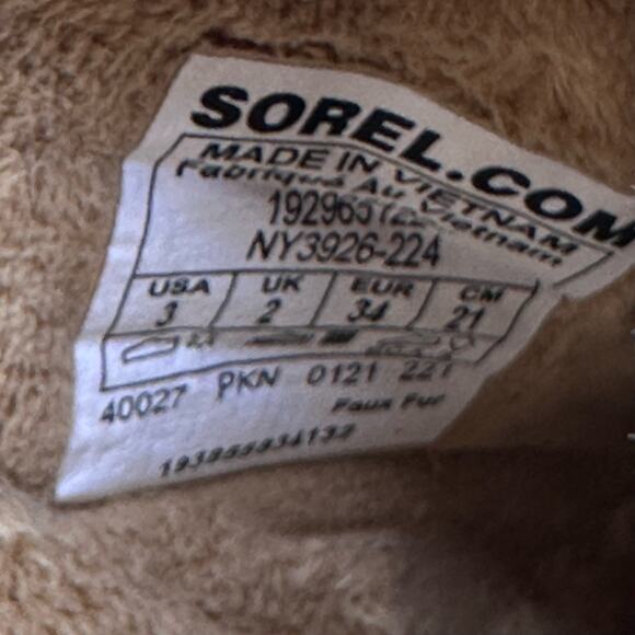 Sorel Lanner Ridge II Slippers Slip On Suede Mules Brown Kids/Youth Size US3 UK2 - Picture 8 of 8